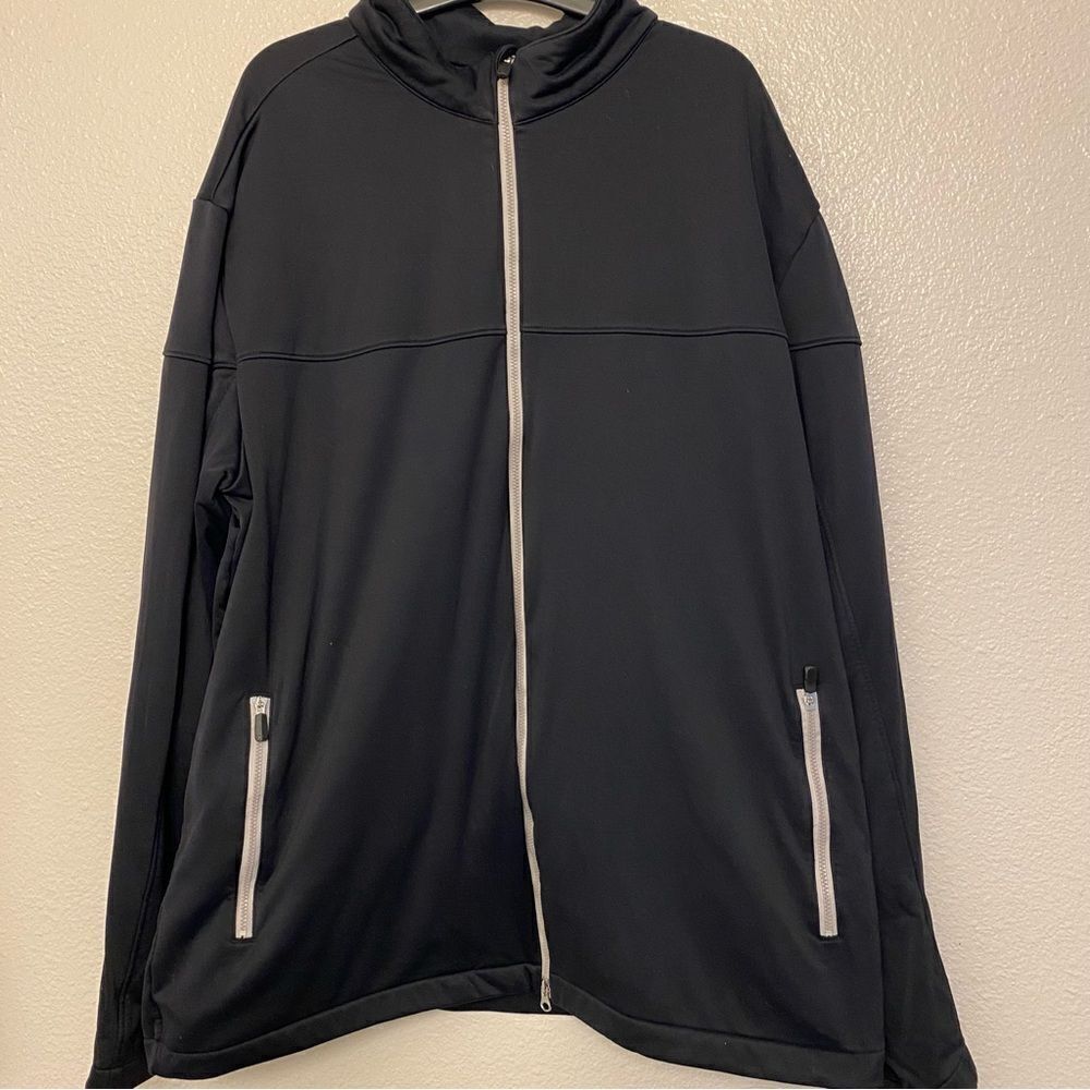 Nike Golf mens therma fit black fleece lined full zip black Y2K jacket XL